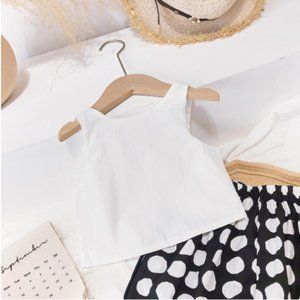 Summer Girls' Clothing Top + Wide Leg Pants 2 Pcs - 7-8 Years